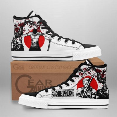 Zoro High Top Shoes  One Piece Sneakers