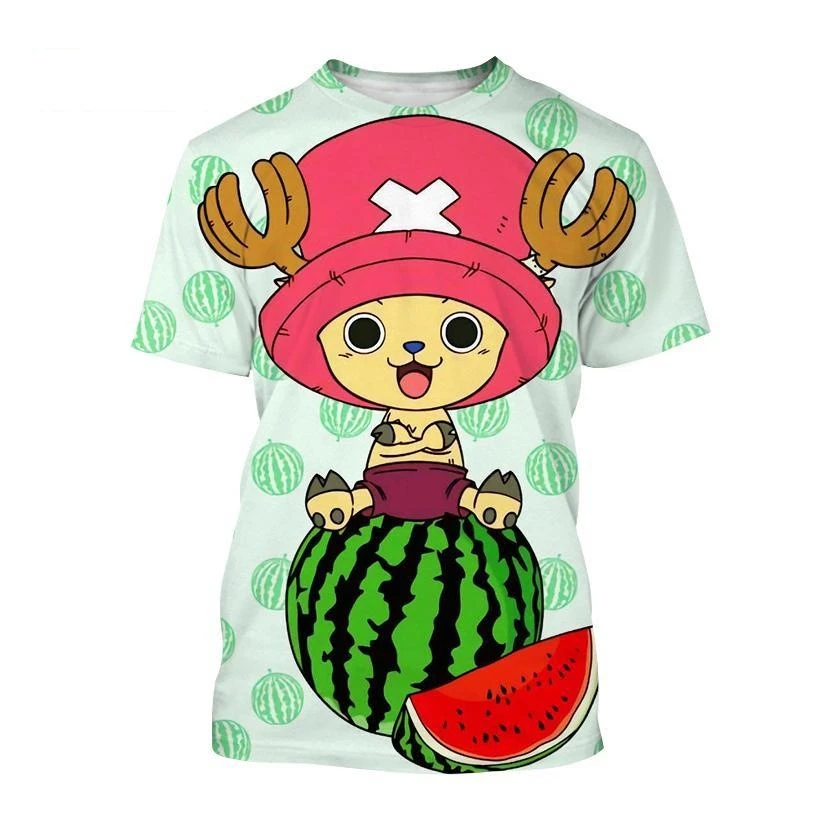 2023 Summer Hot Sale One Piece 3D Print T Shirt Japanese Anime Cute Cartoon Character Chopper 3 1 - One Piece EU Store