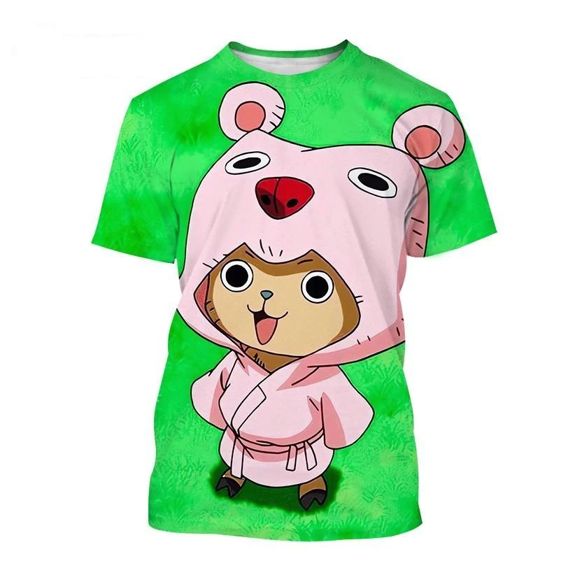 2023 Summer Hot Sale One Piece 3D Print T Shirt Japanese Anime Cute Cartoon Character Chopper 5 1 - One Piece EU Store