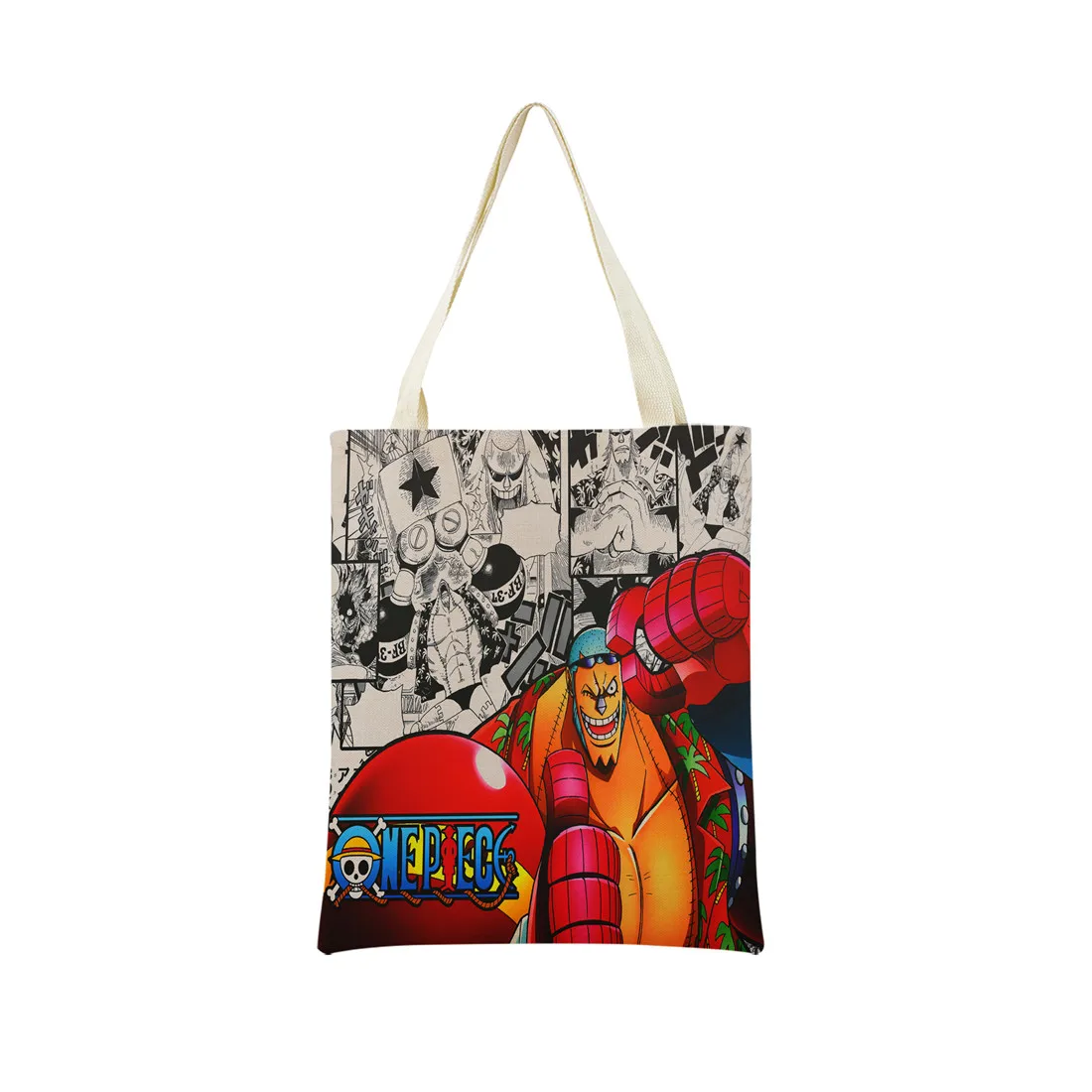 Anime One Piece Pattern Market Eco Shopping Bag Double Side Print Design Foldable Women Handbag Portable 11 - One Piece EU Store