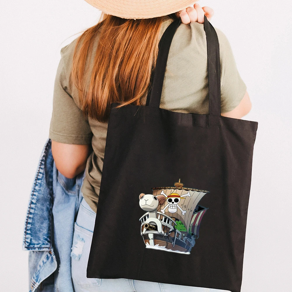 Cute Anime Monkey D Luffy Roronoa Zoro One Piece Women Canvas Shoulder Bag Handbag Tote Eco 16 - One Piece EU Store