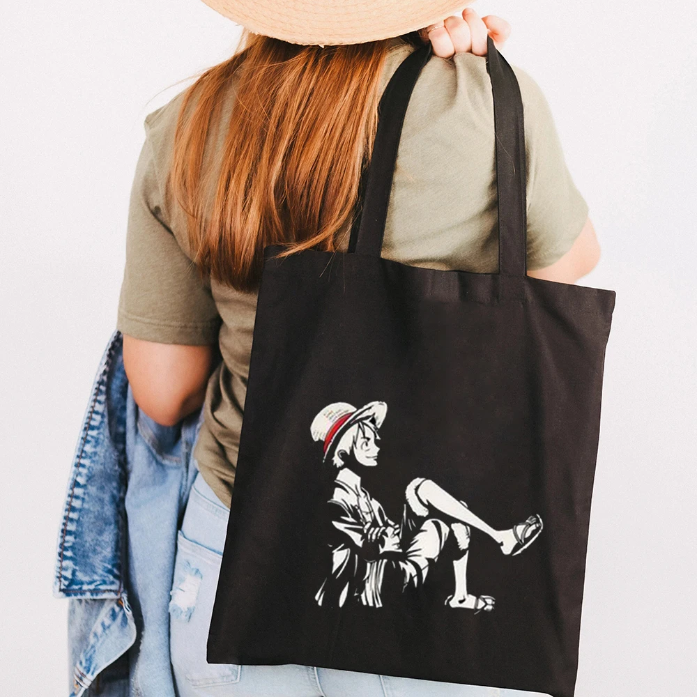 Cute Anime Monkey D Luffy Roronoa Zoro One Piece Women Canvas Shoulder Bag Handbag Tote Eco 17 - One Piece EU Store