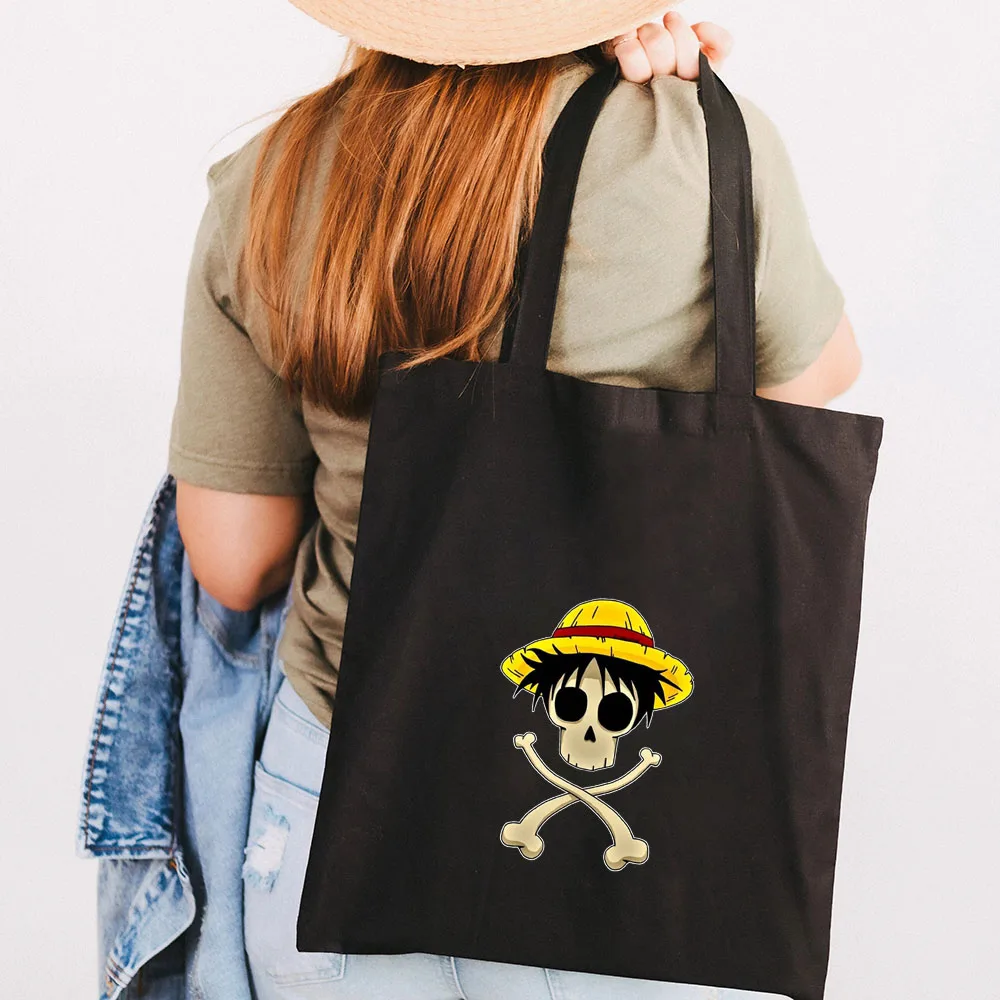 Cute Anime Monkey D Luffy Roronoa Zoro One Piece Women Canvas Shoulder Bag Handbag Tote Eco 18 - One Piece EU Store