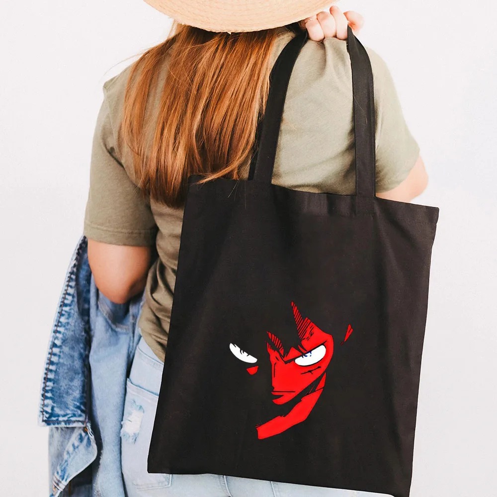 Cute Anime Monkey D Luffy Roronoa Zoro One Piece Women Canvas Shoulder Bag Handbag Tote Eco 8 - One Piece EU Store