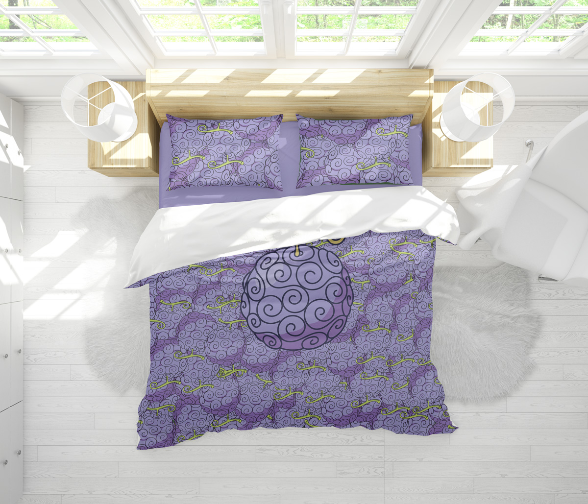 Gomu Gomu No Mi One Piece Bedding Set - Image 2