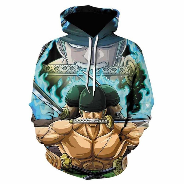 Roronoa Zoro One Piece 3D Hoodie