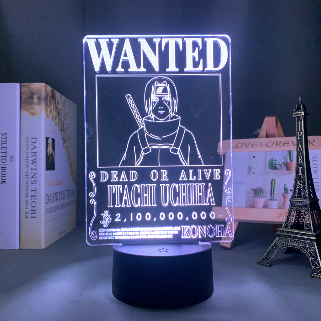 Itachi Uchiha Wanted Led Lamp - Image 6