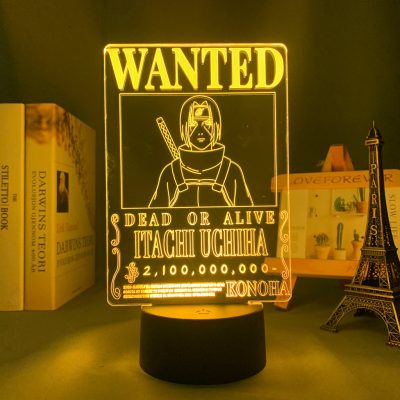 Itachi Uchiha Wanted Led Lamp
