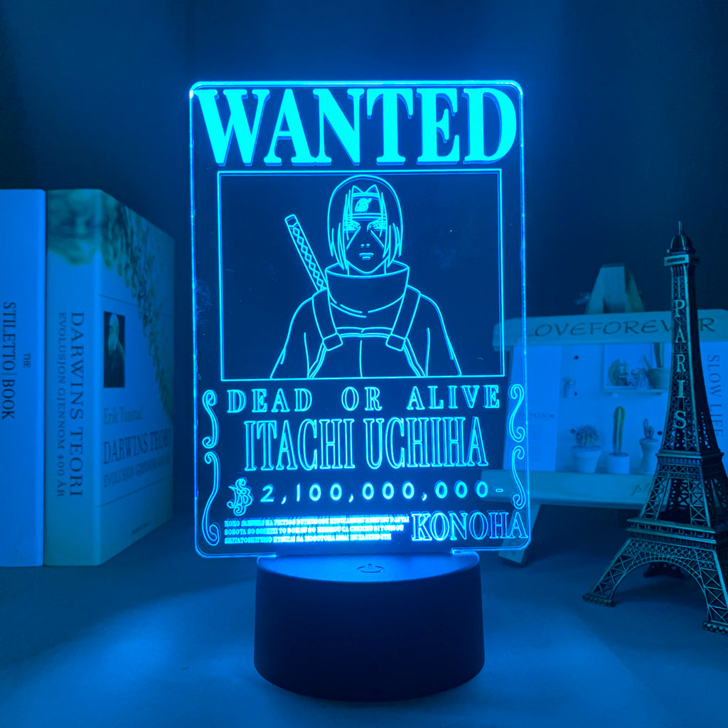 Itachi Uchiha Wanted Led Lamp - Image 2