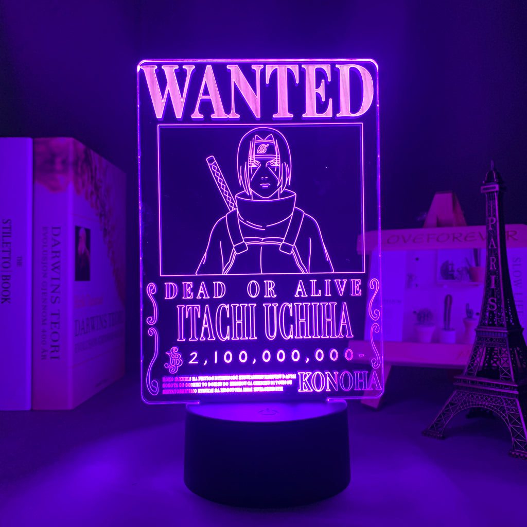 Itachi Uchiha Wanted Led Lamp - Image 5