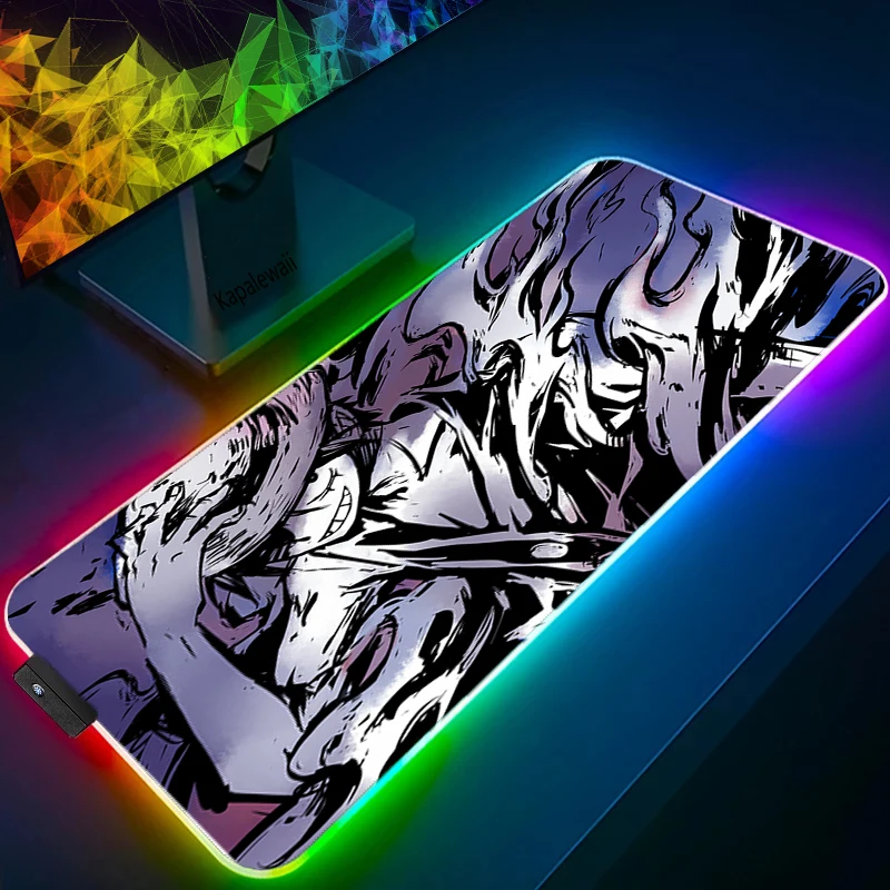 LED Light Mause Pad for Computer Mouse Pad Anime Desk Mat PC Gamer Cabinet For Office 12 - One Piece EU Store