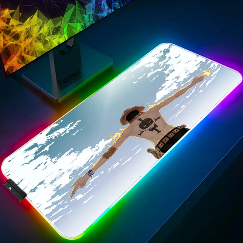 One Piece Ace RGB Mouse Pad