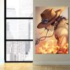 One Piece Ace Burning Flame Orange Portrait 1pc Canvas Print 2 - One Piece EU Store
