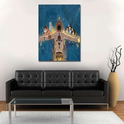 One Piece Characters Ace Back View Portrait With 1pc Canvas