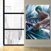 One Piece Charming Roronoa Zoro Santoryu Blue 1pc Wall Art 3 - One Piece EU Store