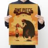 Room Decor Anime One Piece Sea revenge ancient kraft paper printed poster family room decorative aesthetics - One Piece EU Store