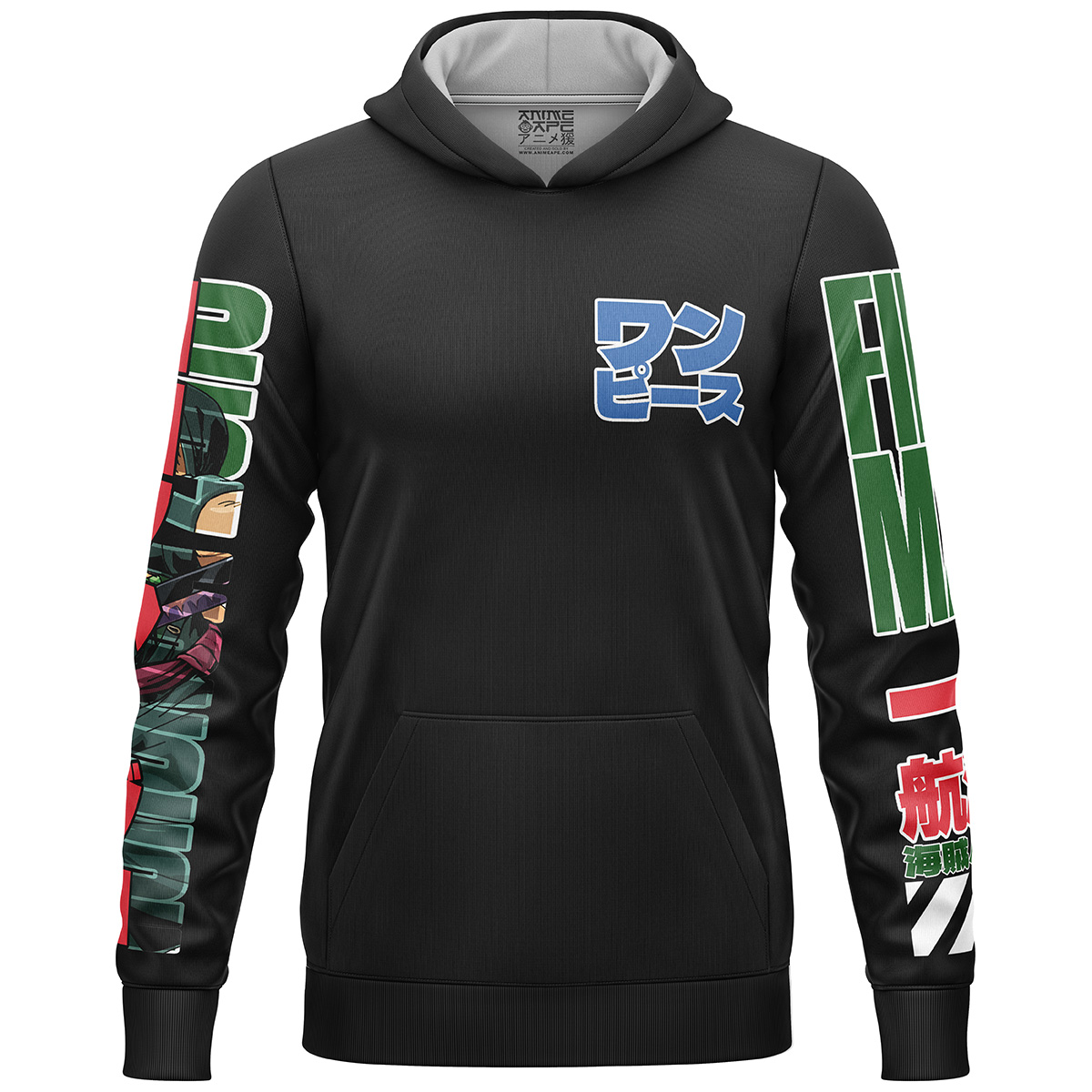 Roronoa Zoro V3 One Piece Streetwear Lightweight Hoodie - Image 2