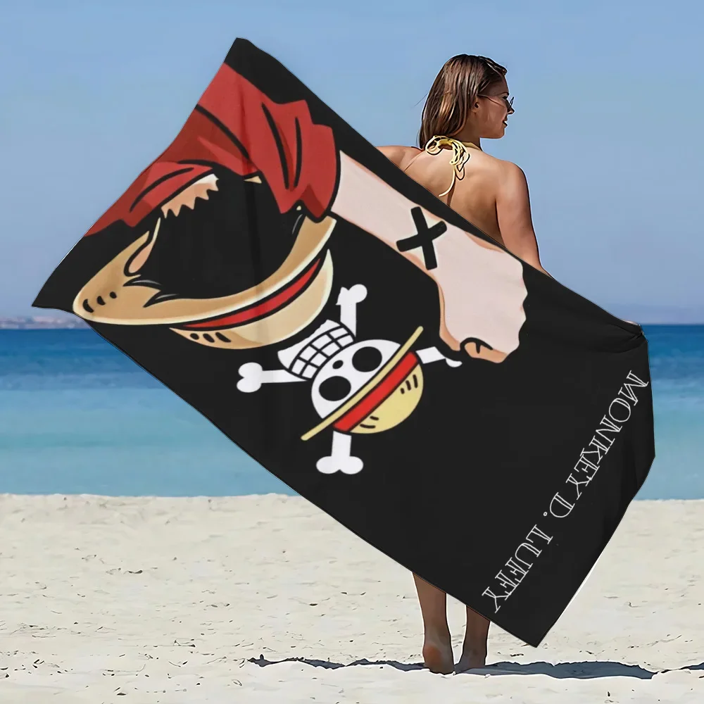 One Piece Luffy's Gear 5 Beach Towel Microfiber