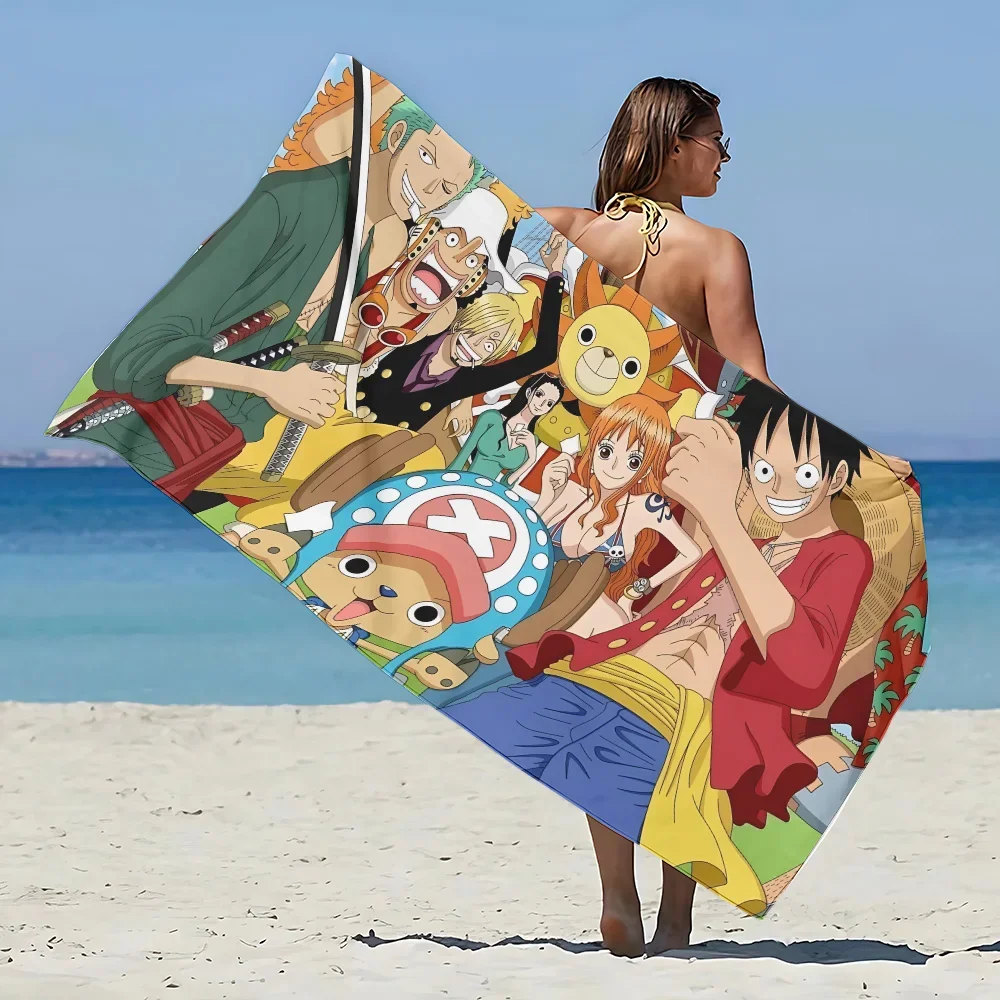 One Piece Luffy Beach Towel for Women Travel Gym Shower