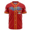 Straw Hats Luffy One Piece AOP Baseball Jersey FRONT Mockup - One Piece EU Store