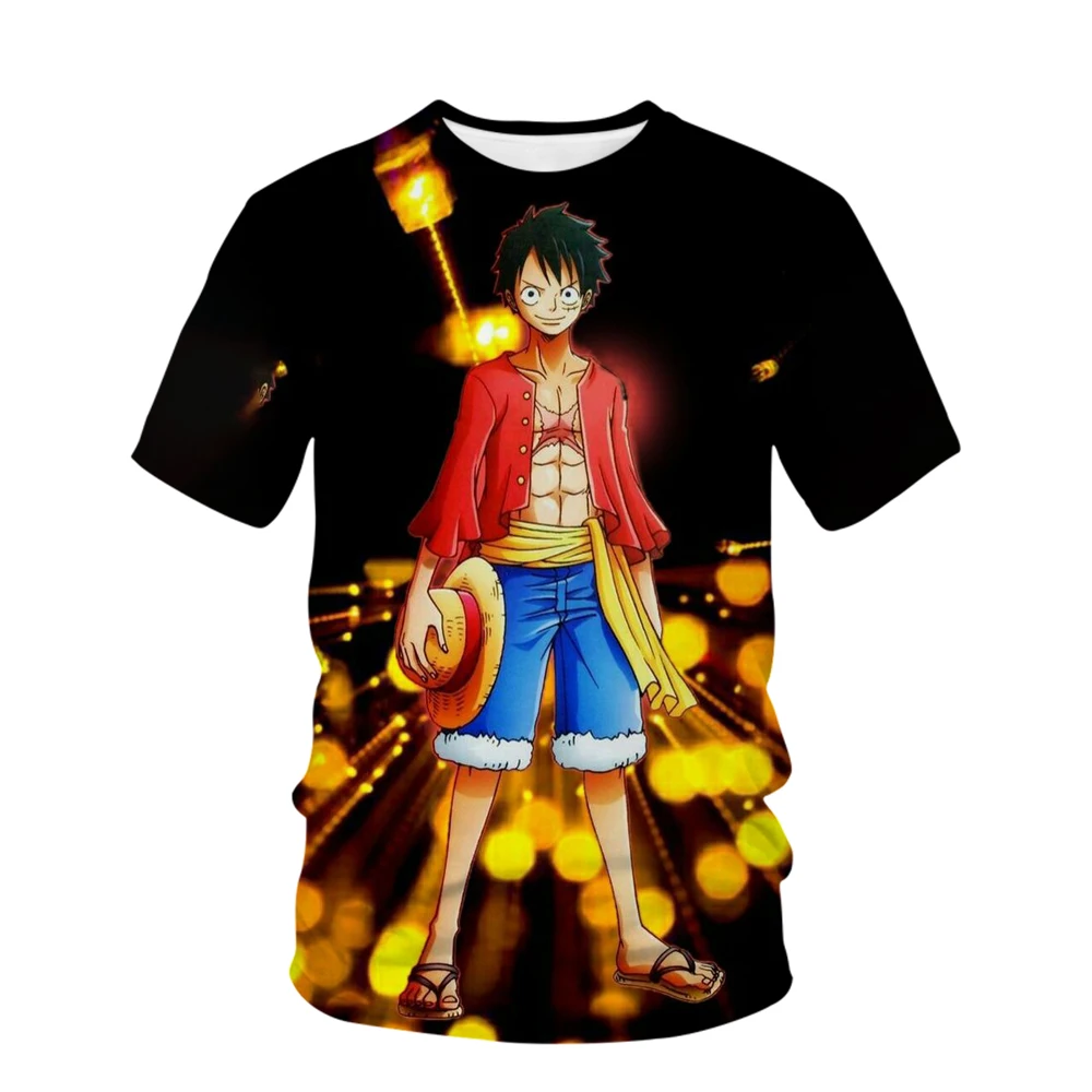 Summer New Animation One Piece Series Printed Boys and Girls Luffy 3D Fashion Fashion Style Casual 6 - One Piece EU Store