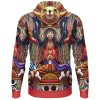 Trippy Monkey D. Luffy One Piece Lightweight Hoodie BACK mockup - One Piece EU Store