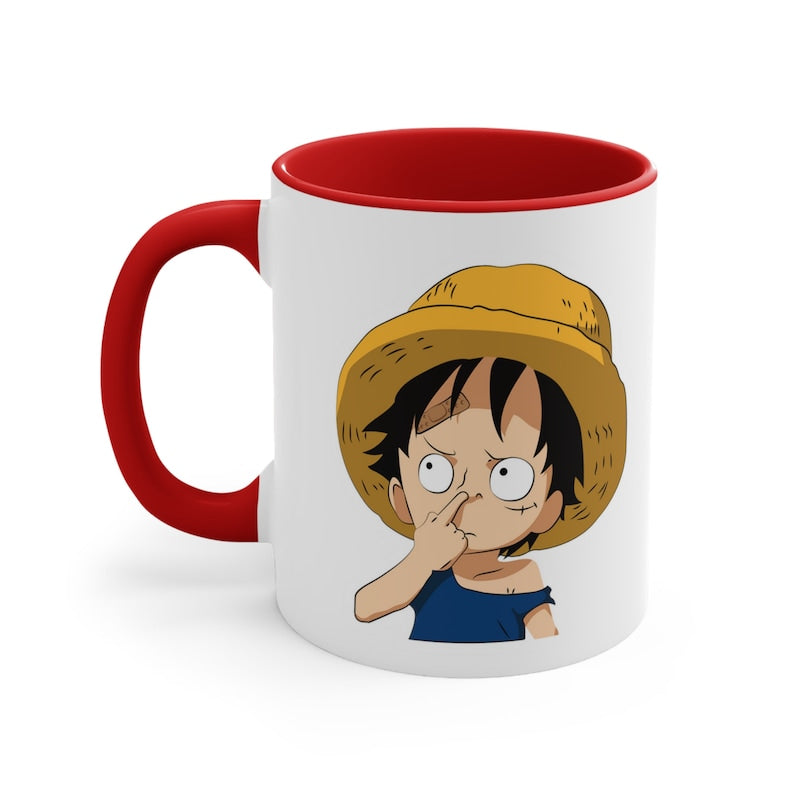 One Piece Monkey D. Luffy Picking Nose Mug - Image 11