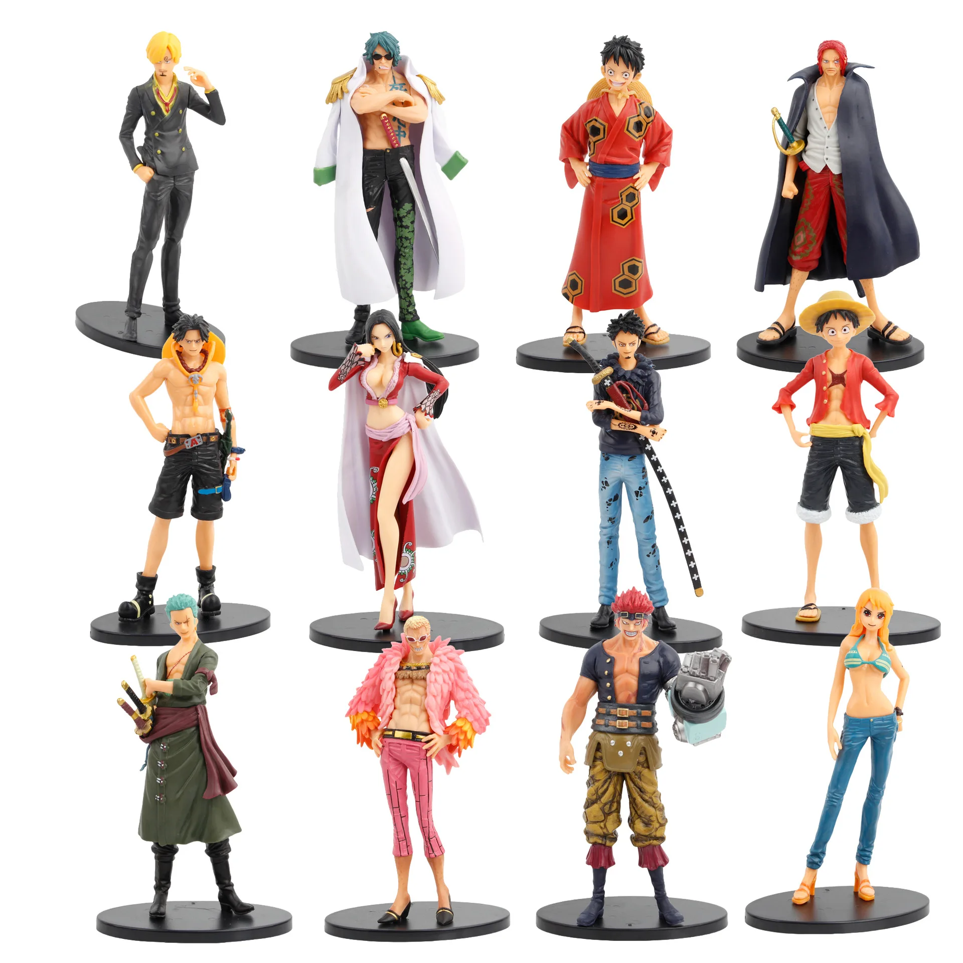 One Piece Luffy Zoro Nami Sanji Franky Shanks Boa Kids Figures