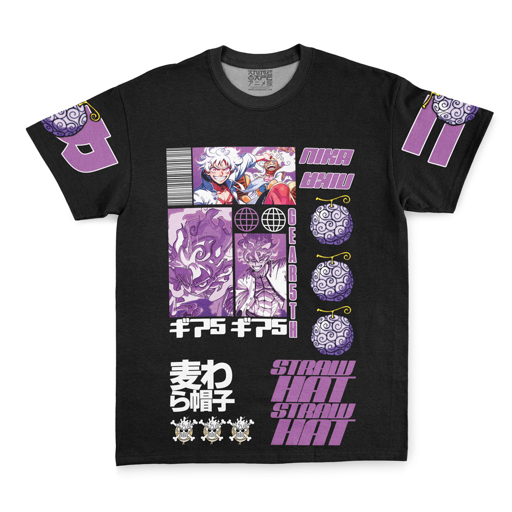 Monkey D. Luffy Gear 5th V4 One Piece Streetwear T-Shirt - Image 3