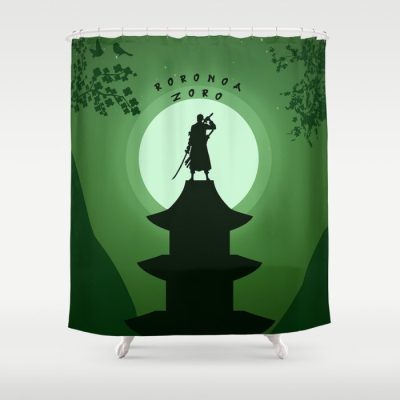 Roronoa Zoro One Piece Green Shower Curtain