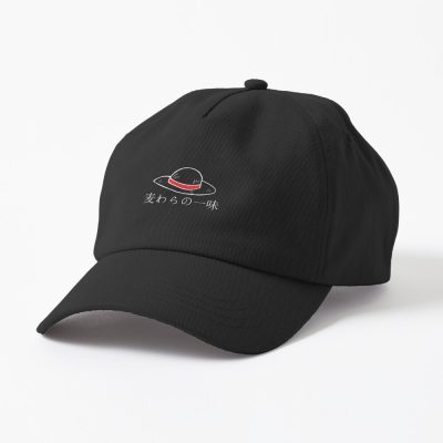 One Piece Straw Hat White Ink Cap