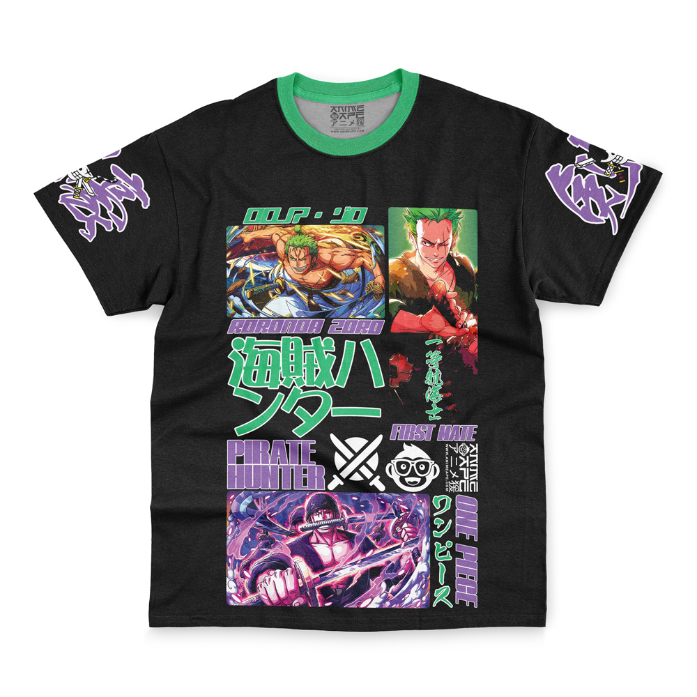 Roronoa Zoro V4 One Piece Streetwear T-Shirt - Image 4